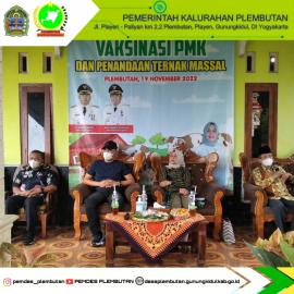 Bupati Gunungkidul Tinjau Vaksinasi PMK di Plembutan